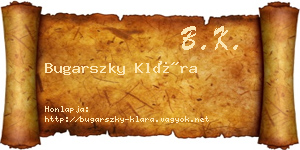 Bugarszky Klára névjegykártya